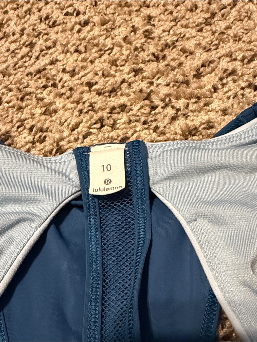lululemon two-tone blue racerback sports bra - Picture 2 of 3